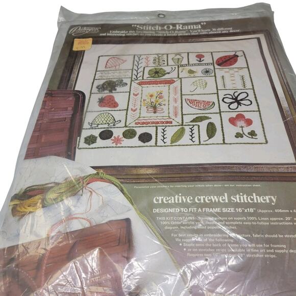 1976 Paragon Needle Craft “Stitch-o-Rama” Crewel Embroidery Kit # 0551 - Picture 1 of 3